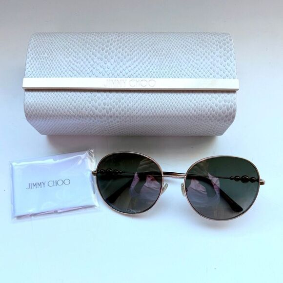 NWT Jimmy Choo Birdie/S sunglasses in gold Havana frame and brown gradient lense main image 6